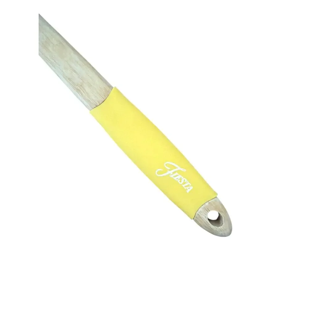 Cambridge Fiesta Bamboo Silicone Handle Yellow Spoon Utensil